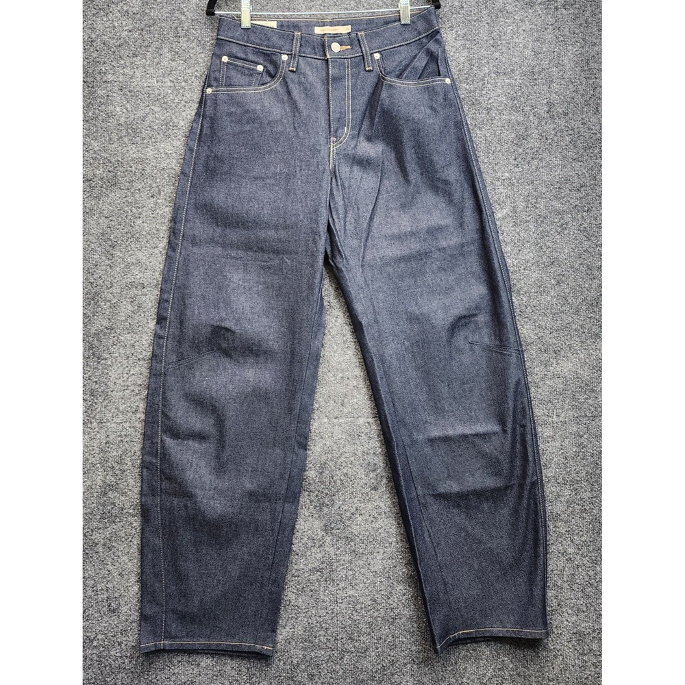 NWT Levi's Premium Baggy Dad Barrel Womens High Rise Wide Leg Raw Denim Retro 28